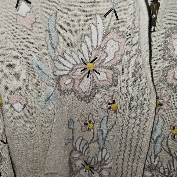 Anthropologie Aquilia Embroidered Jacket by Bl-nk - Picture 4 of 4